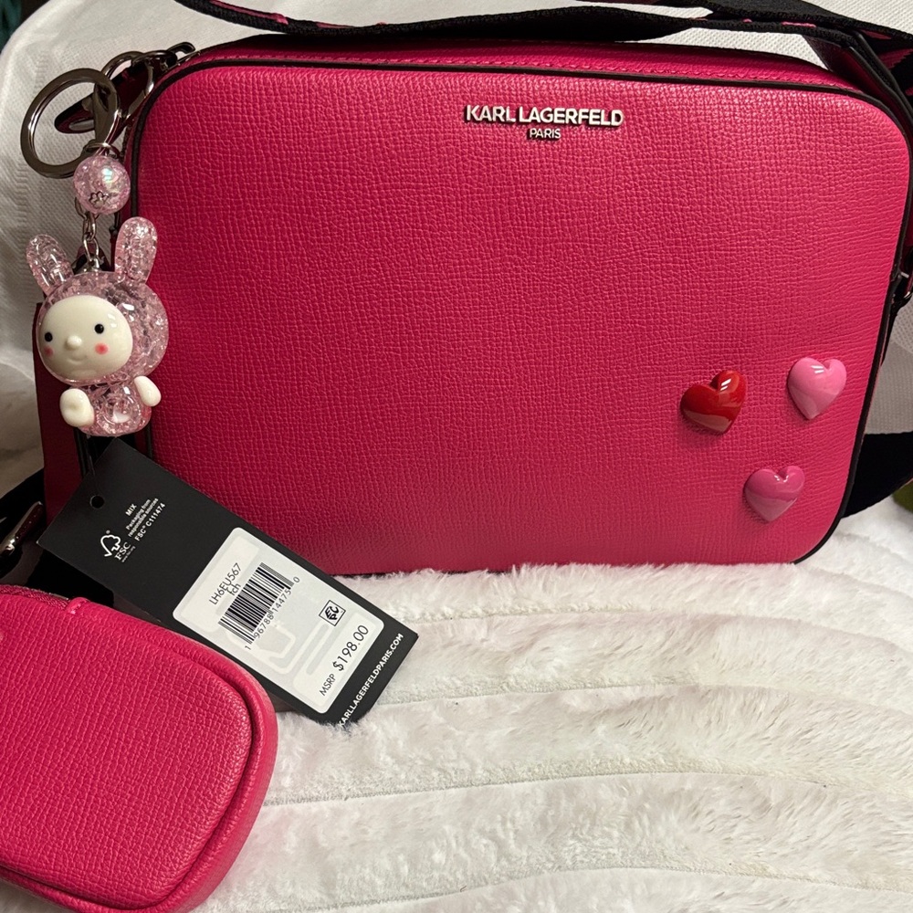 Karl Lagerfeld Vibrant Pink Crossbody Bag